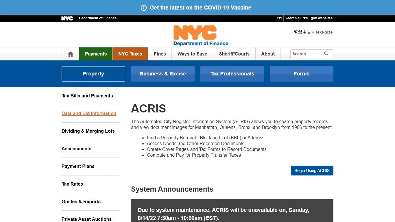 ACRIS - New York City